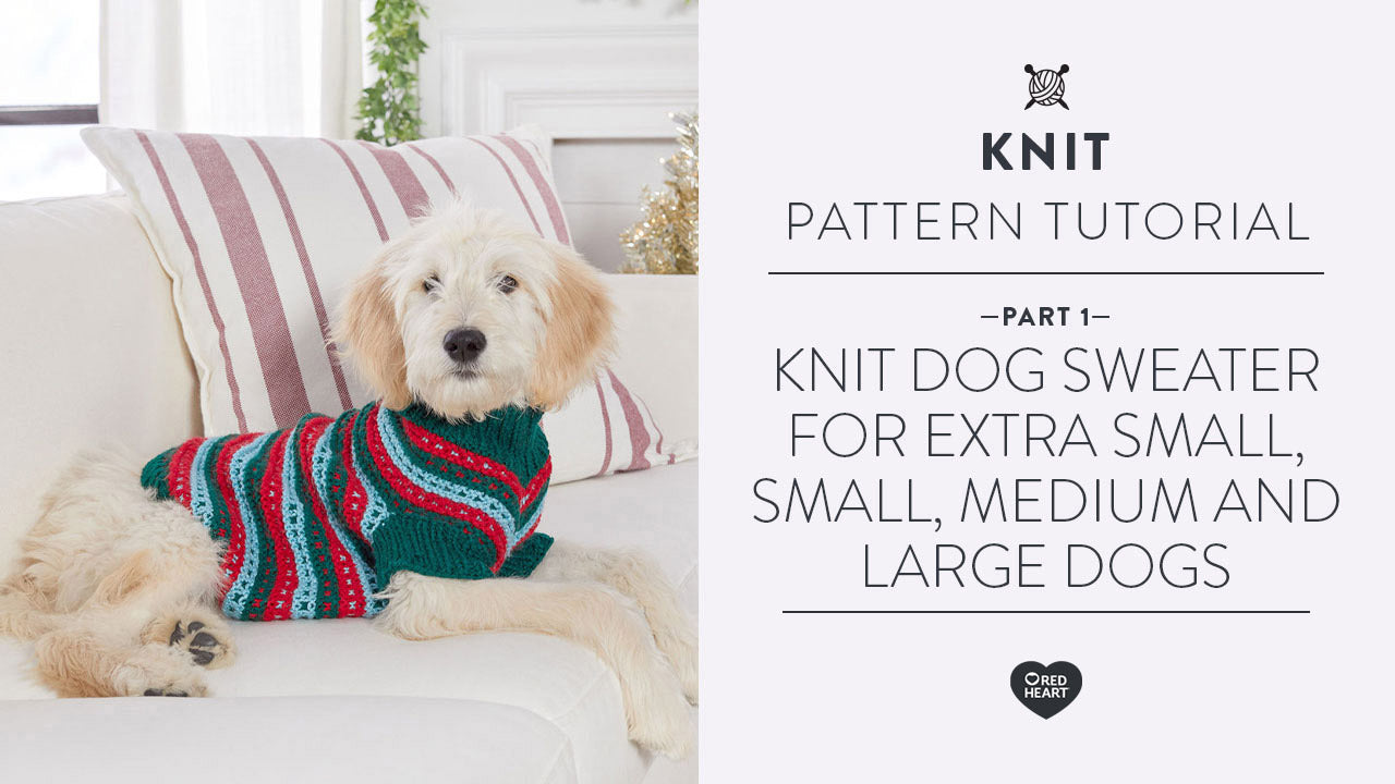 Image of Knit Dog Sweater for Extra Small, Small, Medium and Large Dogs Part 1 of 2 thumbnail