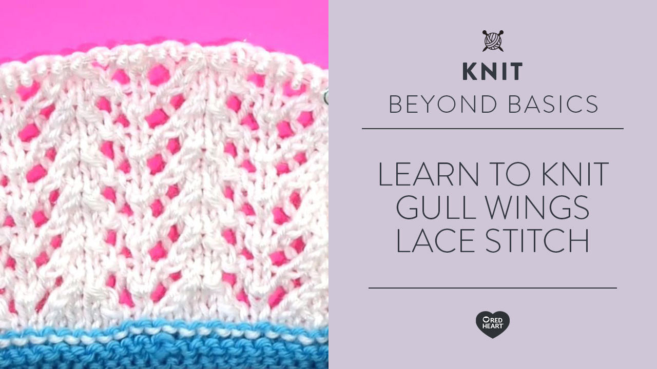 Image of Learn to Knit Gull Wings Lace Stitch thumbnail