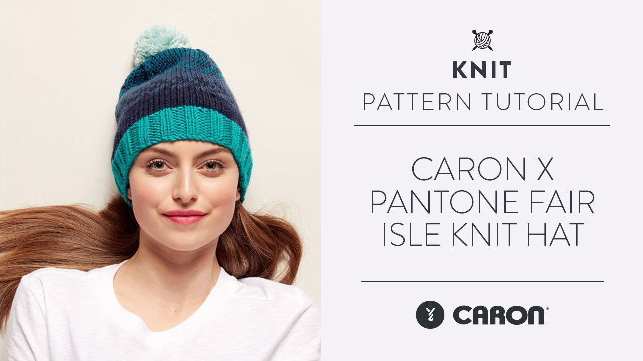Image of Caron x Pantone Fair Isle Knit Hat thumbnail