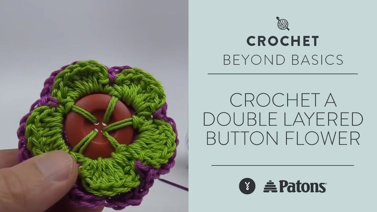Image of Crochet a Double Layered Button Flower thumbnail