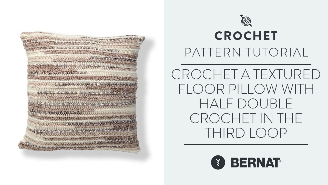 Image of Crochet A Textured Floor Pillow With Half Double Crochet In The Third Loop thumbnail