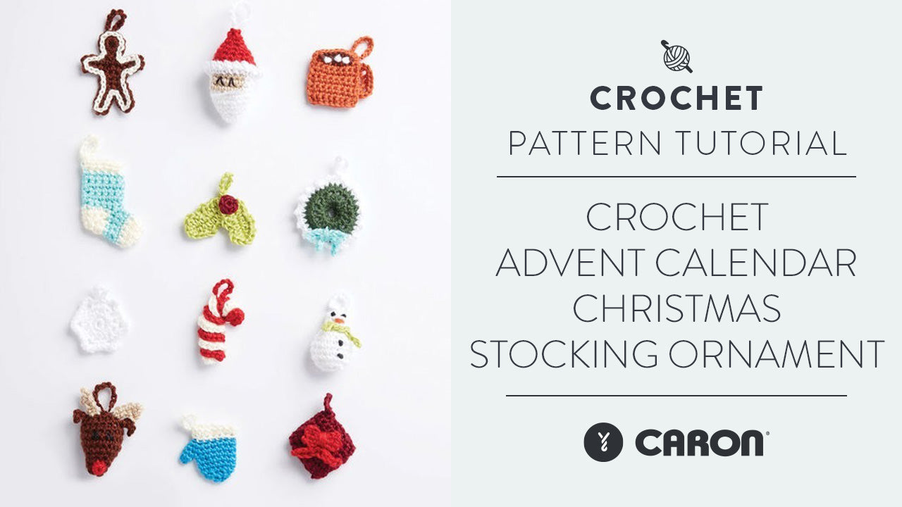 Image of Crochet:  Advent Calendar Christmas Stocking Ornament thumbnail