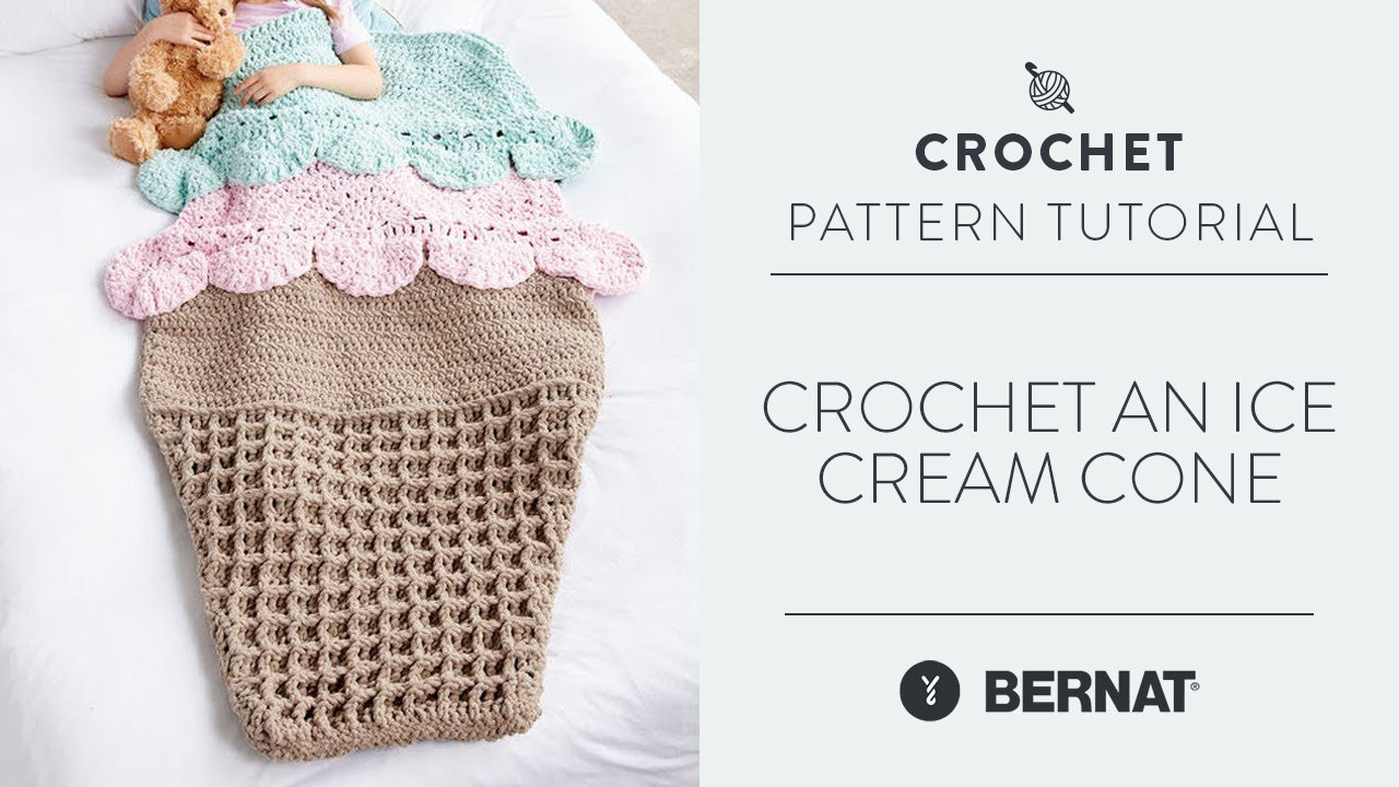 Image of Crochet an Ice Cream Cone Snuggle Sack thumbnail