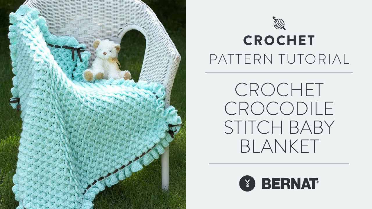 Image of Crochet Crocodile Stitch Baby Blanket thumbnail