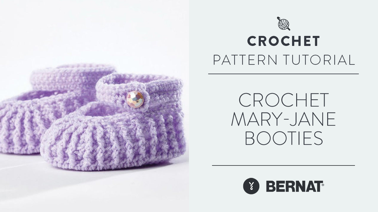 Image of Crochet Mary-Jane Booties thumbnail