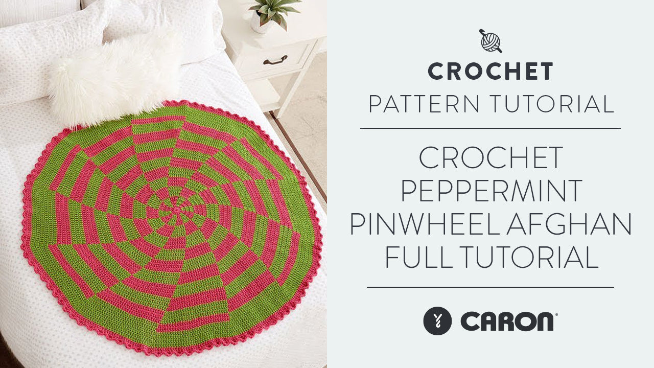 Image of Crochet Peppermint Pinwheel Afghan: Full Tutorial thumbnail
