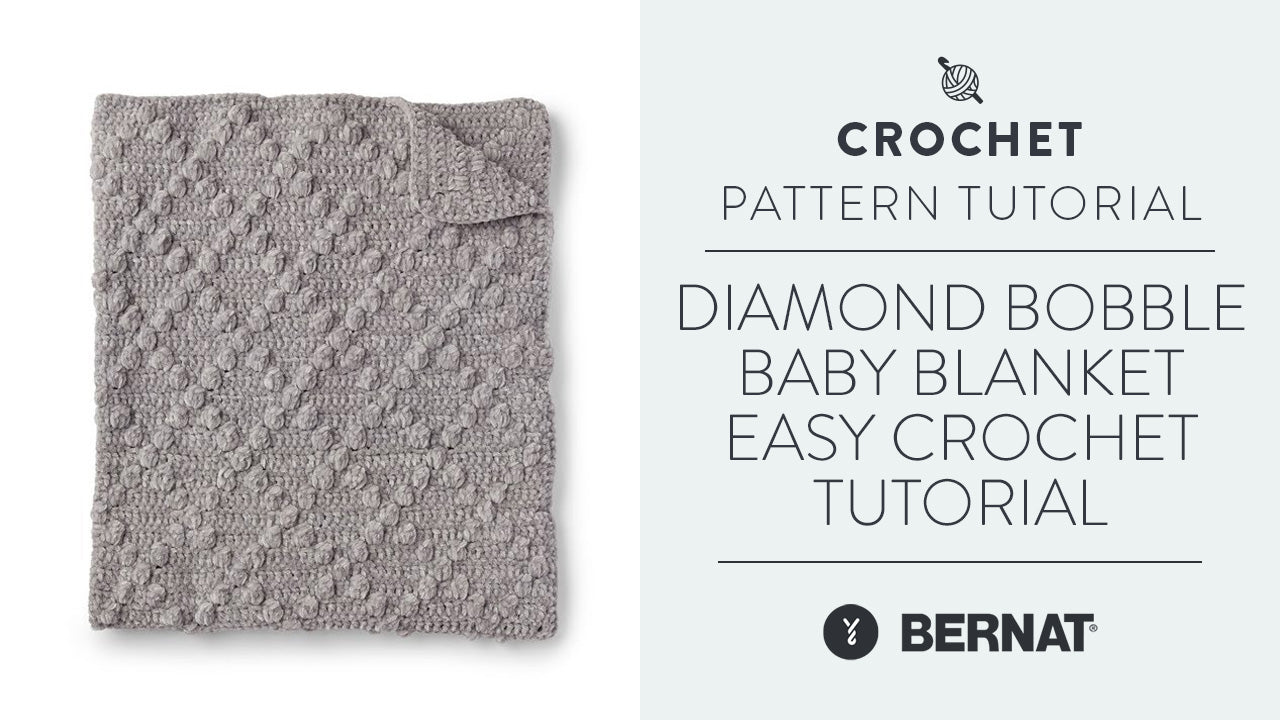 Image of Diamond Bobble Baby Blanket | Easy Crochet Tutorial thumbnail