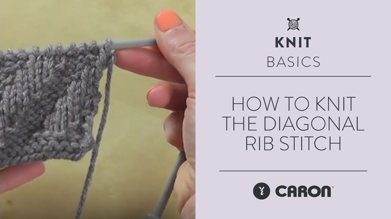 How-To Knit the Diagonal Rib Stitch | Yarnspirations