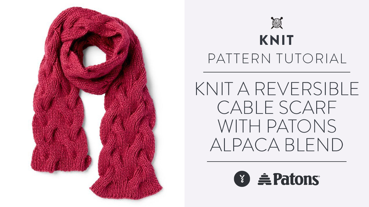 Image of Knit A Reversible Cable Scarf With Patons Alpaca Blend thumbnail