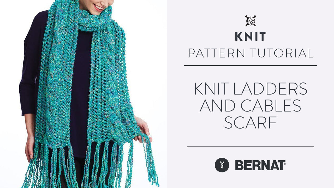 Image of Knit Ladders and Cables Scarf thumbnail