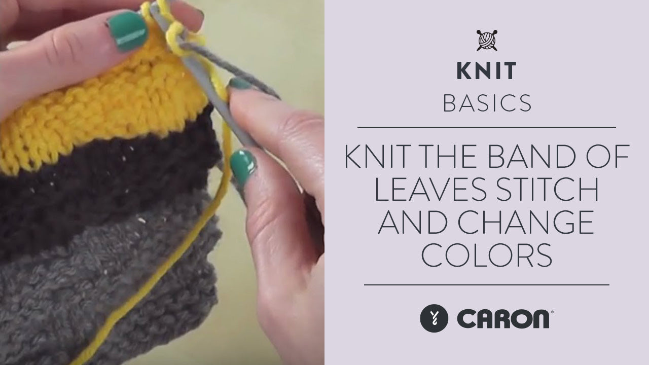 Image of Knit the Band of Leaves Stitch and Change Colors thumbnail