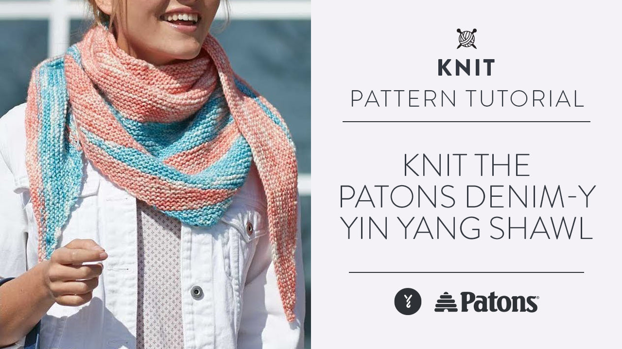 Image of Knit the Patons Denim-y Yin Yang Shawl thumbnail