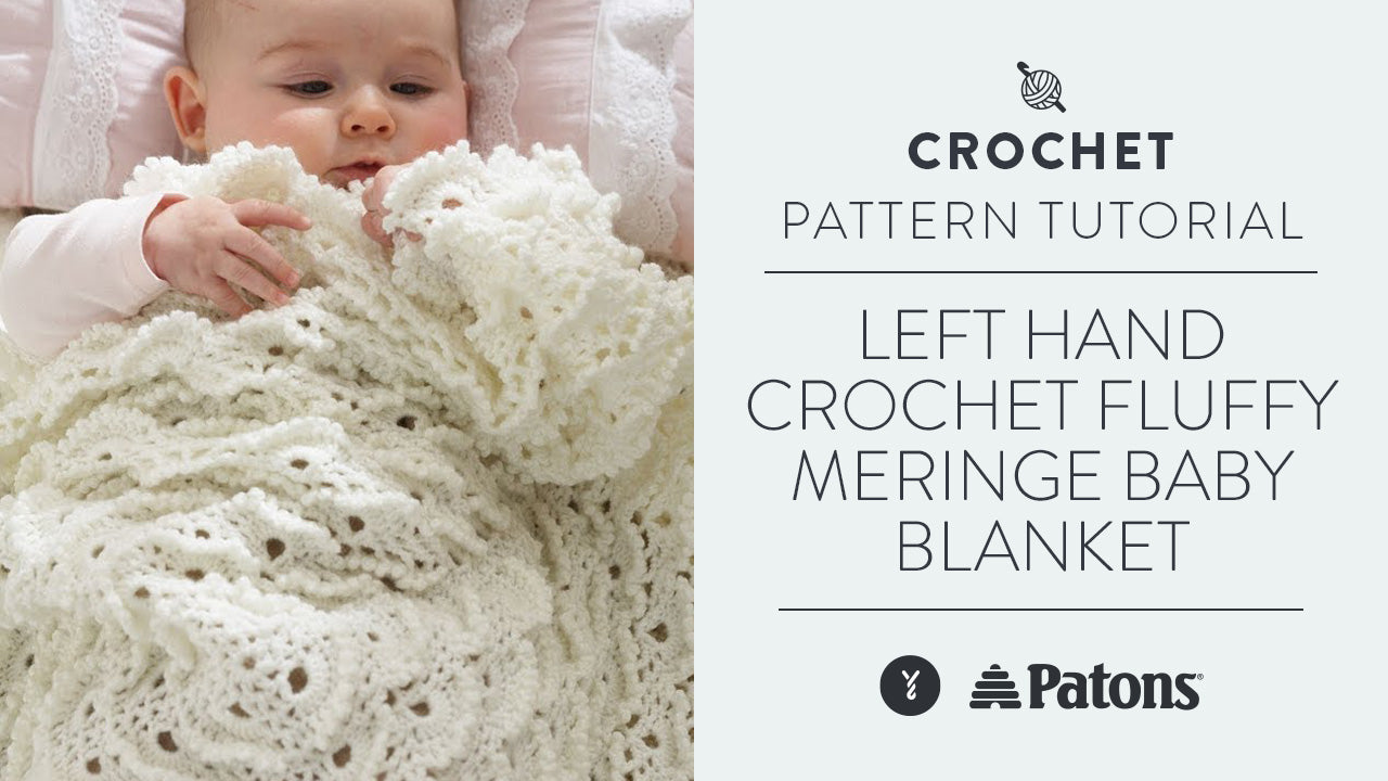 Image of Left Hand: Crochet Fluffy Meringe Baby Blanket thumbnail