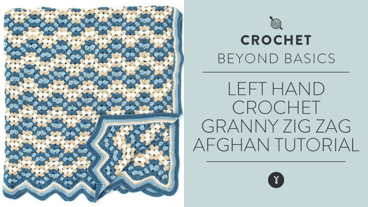 Image of Left Hand: Crochet Granny Zig Zag Afghan Tutorial thumbnail