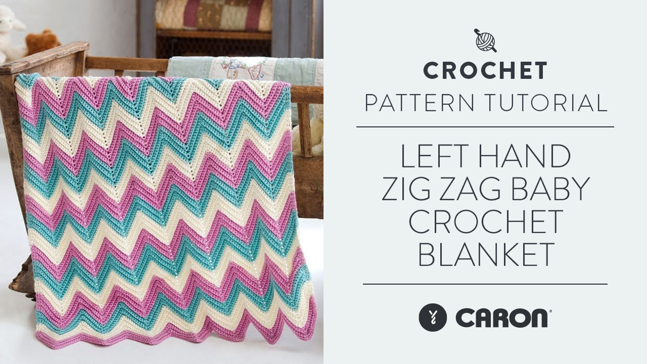 Image of Left Hand: Zig Zag Baby Crochet Blanket thumbnail