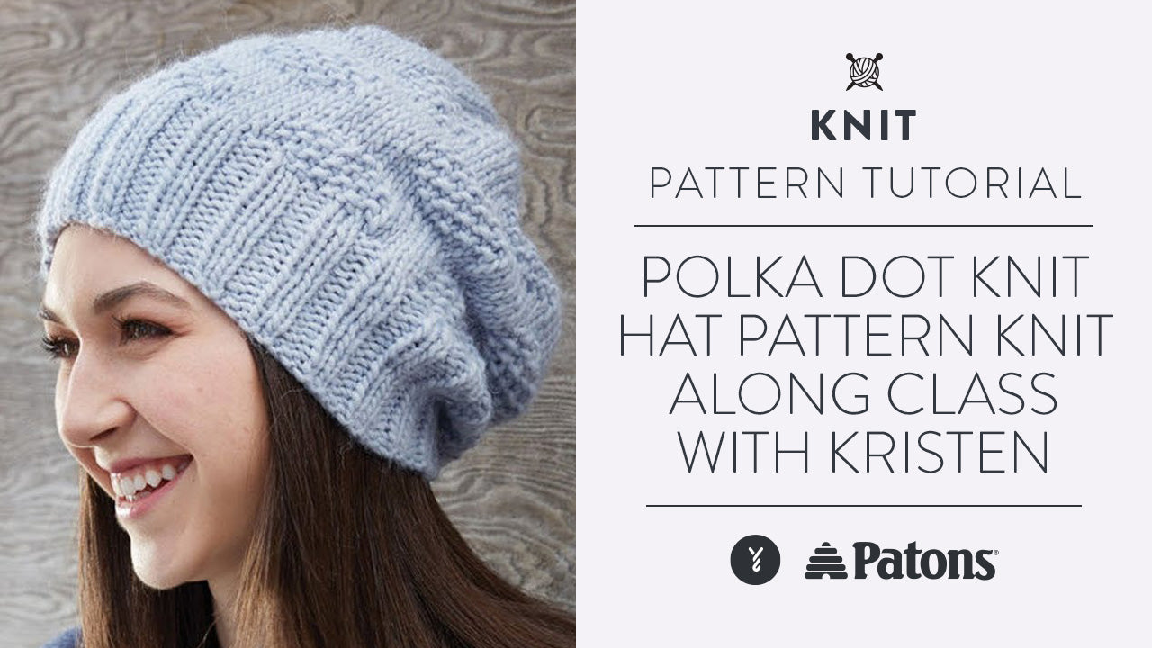 Image of Polka Dot Knit Hat Pattern Knit Along Class with Kristen thumbnail