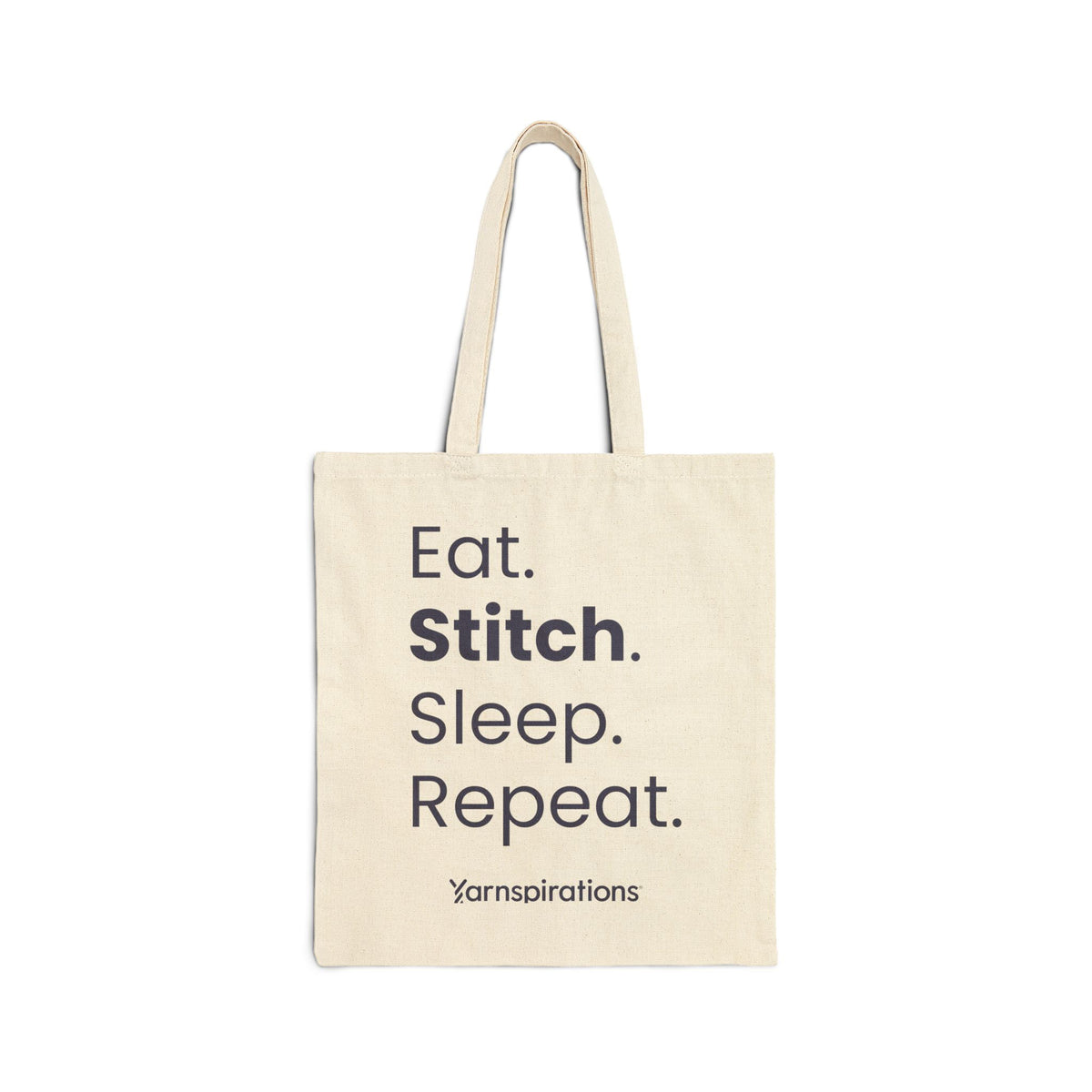 Eat. Stitch. Sleep. Repeat. Canvas Tote Bag