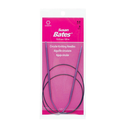 Susan Bates Silvalume 29" Circular Knitting Needles U.S. 6 (4 mm)