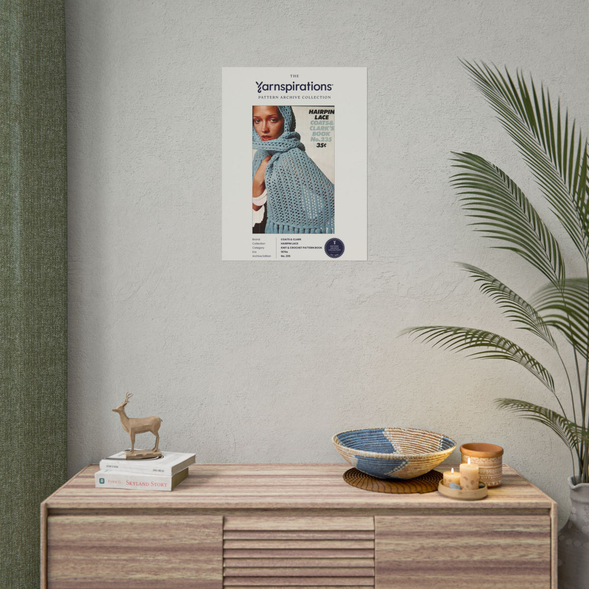 Vintage Coats & Clark Knit & Crochet Pattern Archive Poster ...