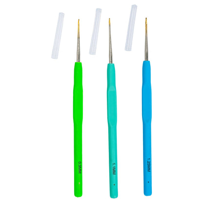 Susan Bates Soft Ergonomic Crochet Hook Set: Sizes 0.9, 1.1, 1.25 MM Susan Bates Soft Ergonomic Crochet Hook Set: Sizes 0.9, 1.1, 1.25 MM