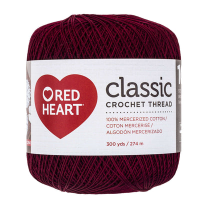 Red Heart Classic Crochet Thread Size 10 - Clearance Shades Burgundy