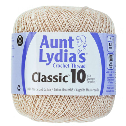 Aunt Lydia's Classic Crochet Thread Size 10 - Clearance shades Natural
