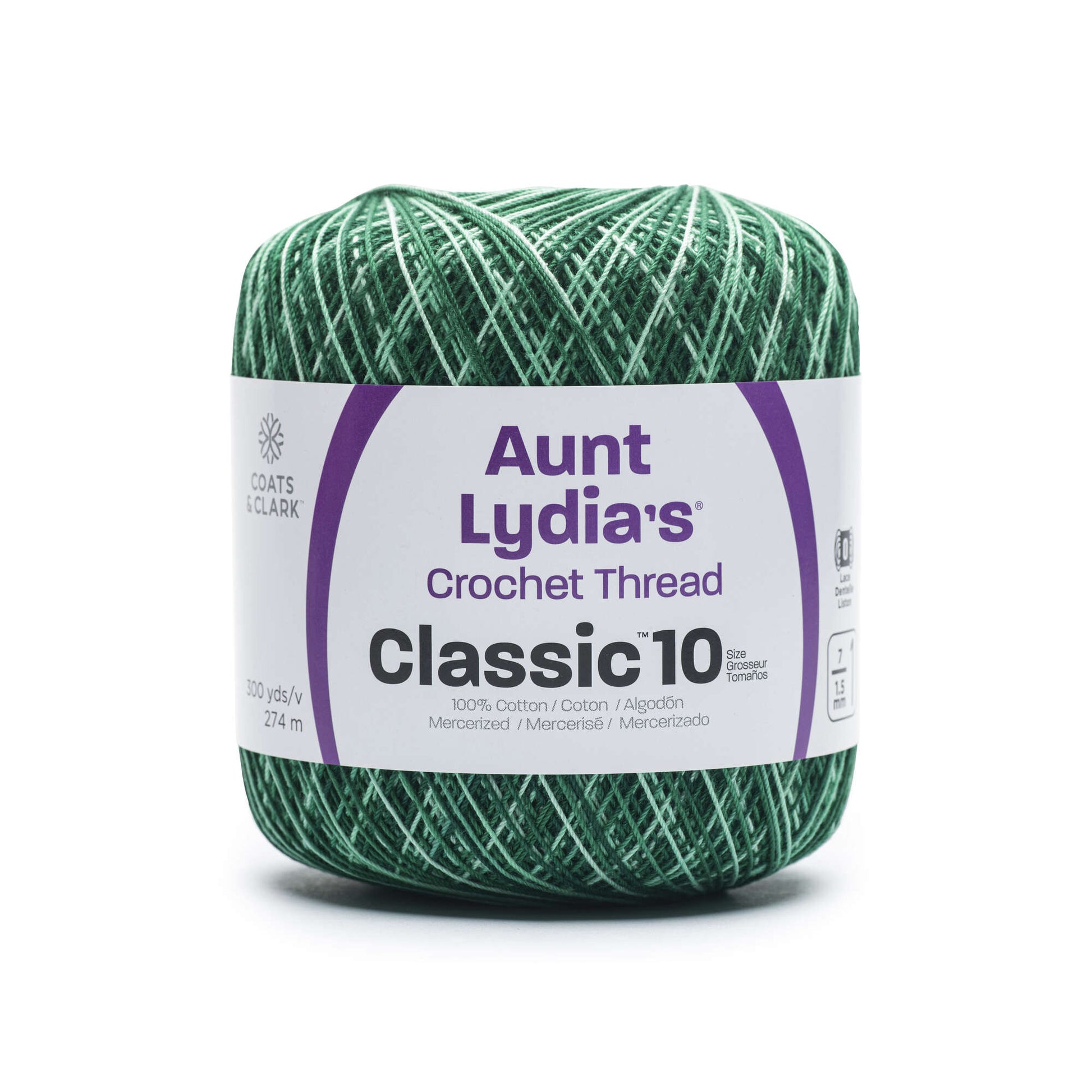 Aunt Lydia's Classic Crochet Thread Size 10 - Clearance shades Spring Greens