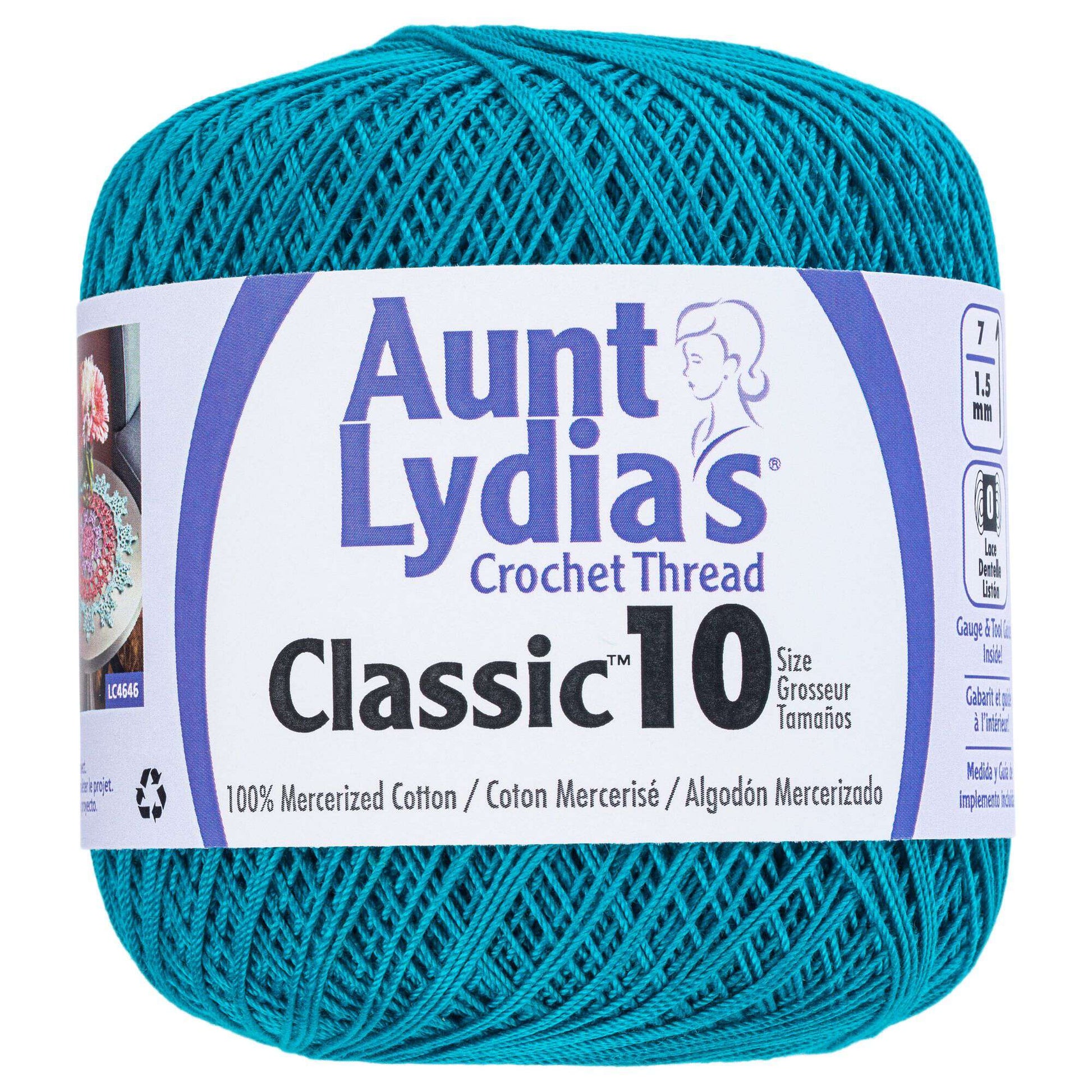 Aunt Lydia's Classic Crochet Thread Size 10 - Clearance shades Peacock
