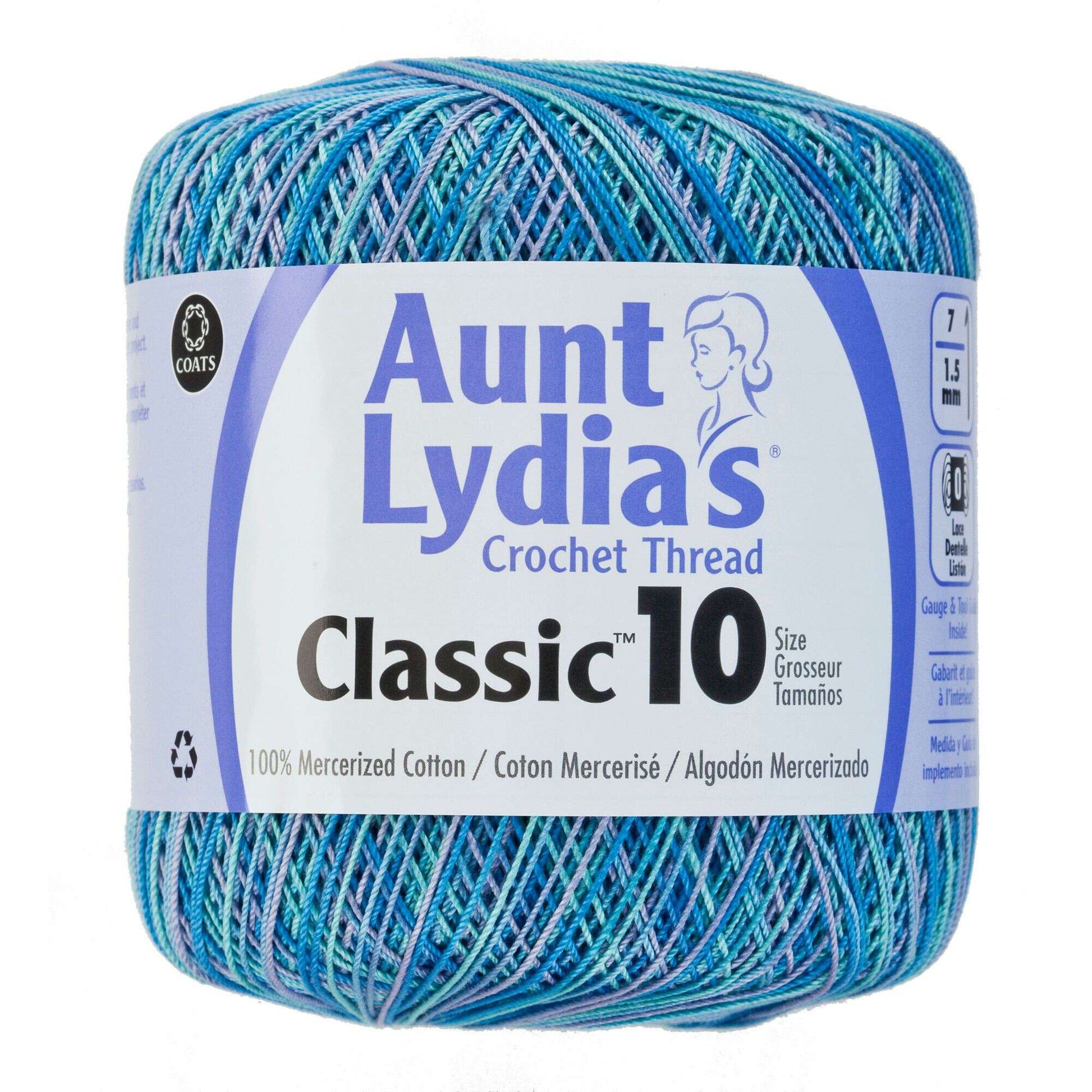 Aunt Lydia's Classic Crochet Thread Size 10 - Clearance shades Ocean
