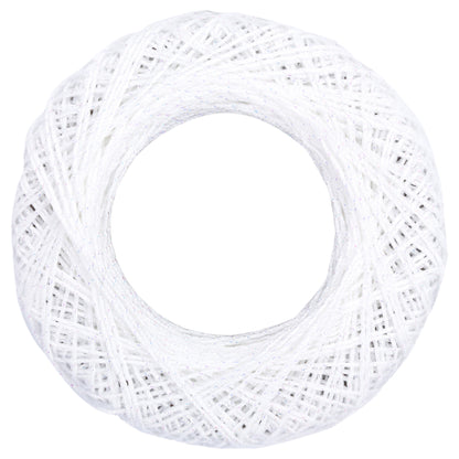 Aunt Lydia's Metallic Crochet Thread Size 10 White/Pearl