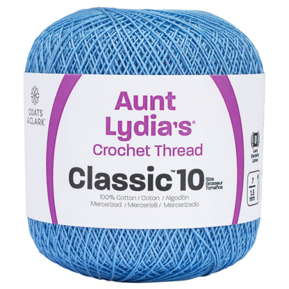 Aunt Lydia's Classic Crochet Thread Size 10 - Clearance shades Medium Blue