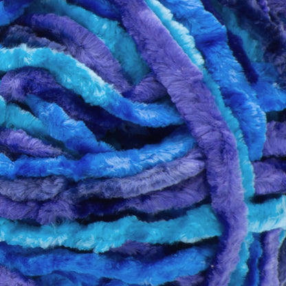 Bernat Crushed Velvet Yarn - Discontinued Shades Blue Brilliance
