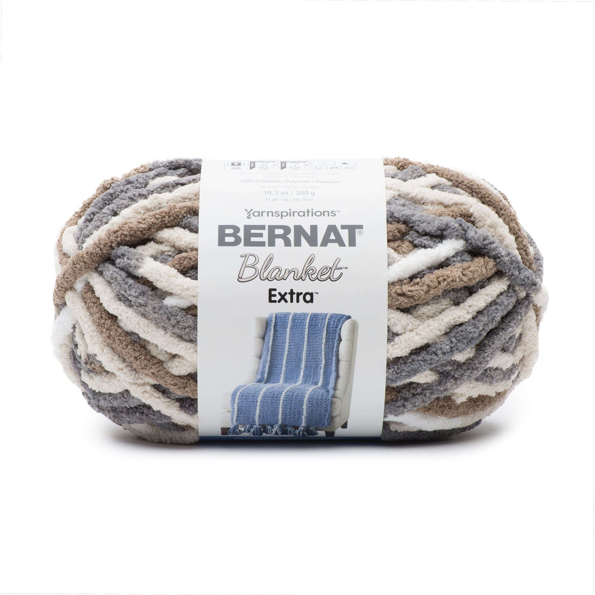 Bernat Blanket Extra Yarn (300g/10.5oz) - Clearance Shades* Mushroom Mix