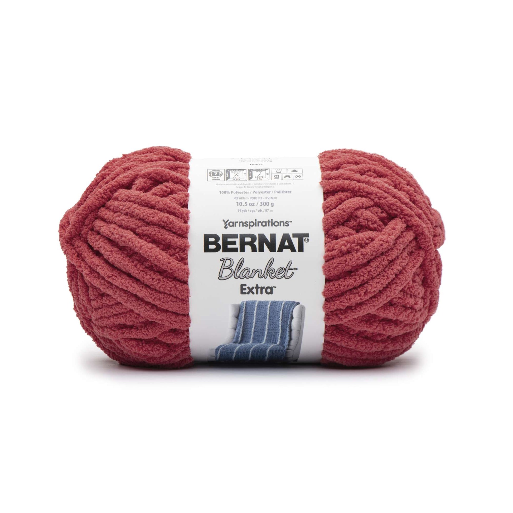 Bernat Blanket Extra Yarn  This jumbo weight yarn results in a