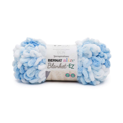 Bernat Alize Blanket-EZ Yarn - Clearance Shades White & Blue