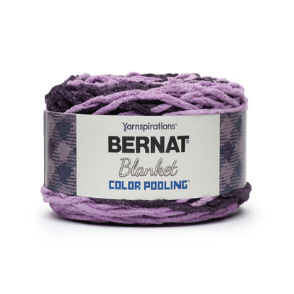 Bernat Blanket Color Pooling Yarn - Discontinued Shades Eggplant Plaid