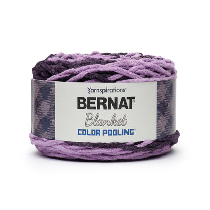 Bernat Blanket Color Pooling Yarn - Discontinued Shades Eggplant Plaid