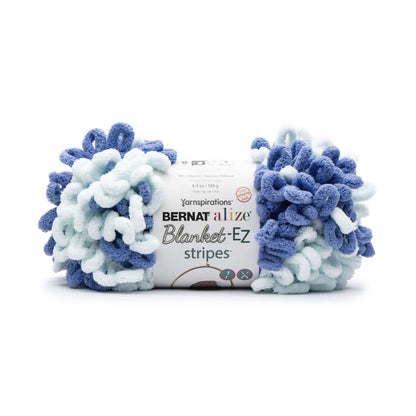 Bernat Alize Blanket-EZ Stripes Yarn - Discontinued Shades Mermaid