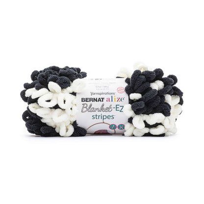 Bernat Alize Blanket-EZ Stripes Yarn - Discontinued Shades Zebra
