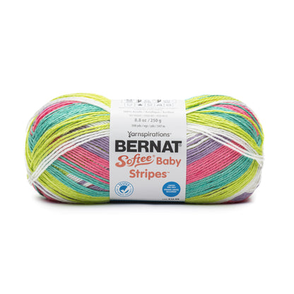 Bernat Softee Baby Stripes Yarn (250g/8.8oz) - Discontinued Shades Sour Candy
