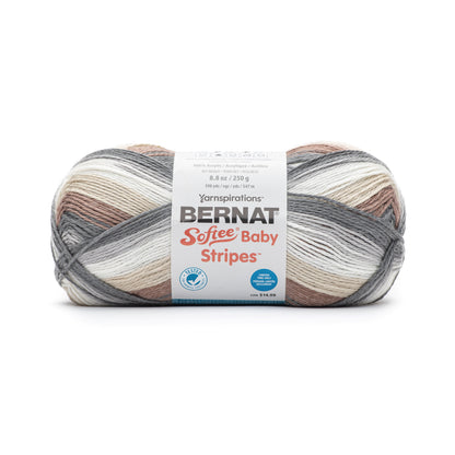 Bernat Softee Baby Stripes Yarn (250g/8.8oz) - Discontinued Shades Rocky Road