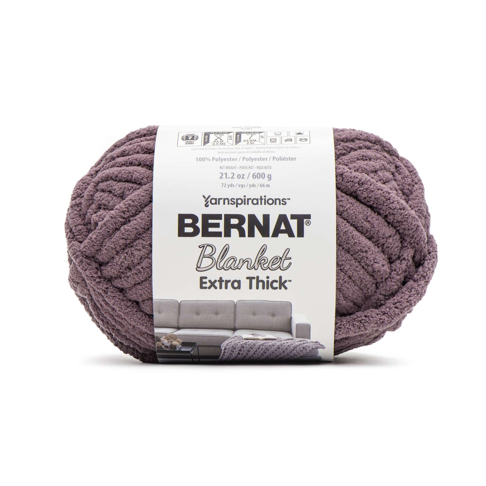 Bernat Blanket Extra Thick Yarn (600g/21.2oz) - Discontinued Shades Lunar Purple