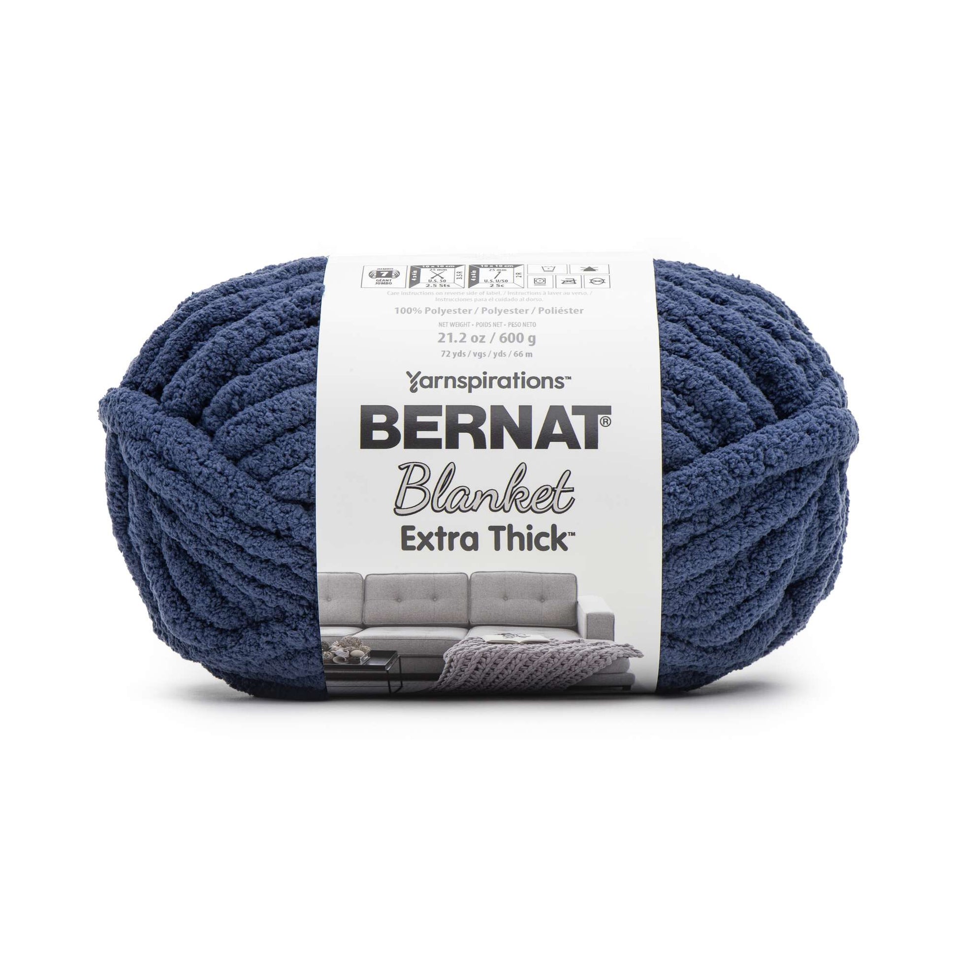 Bernat Blanket Extra Thick Yarn (600g/21.2oz) - Discontinued Shades Navy