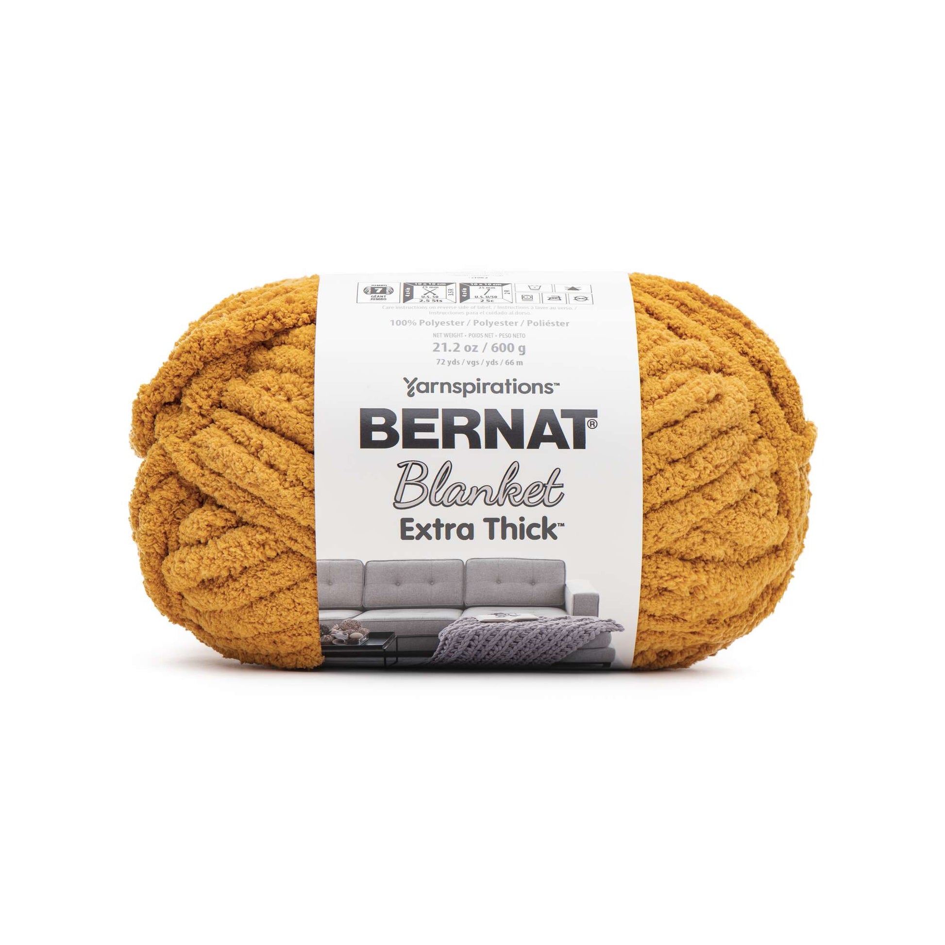 Bernat Blanket Extra Thick Yarn (600g/21.2oz) - Discontinued Shades Gold