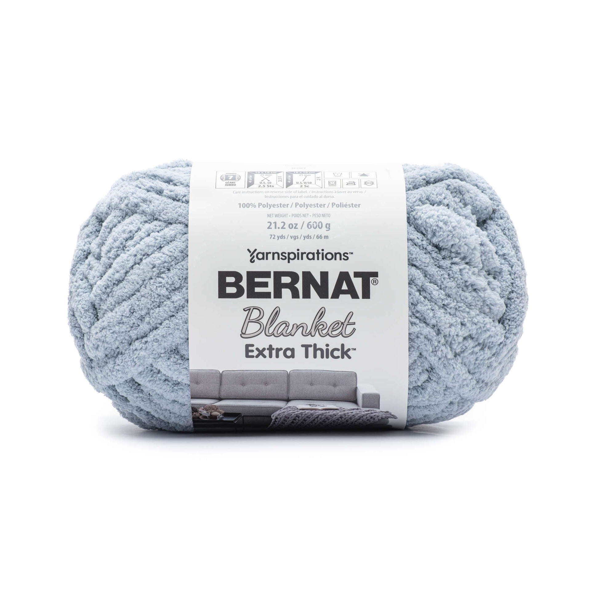 Bernat Blanket Extra Thick Yarn (600g/21.2oz) - Discontinued Shades Fog Blue