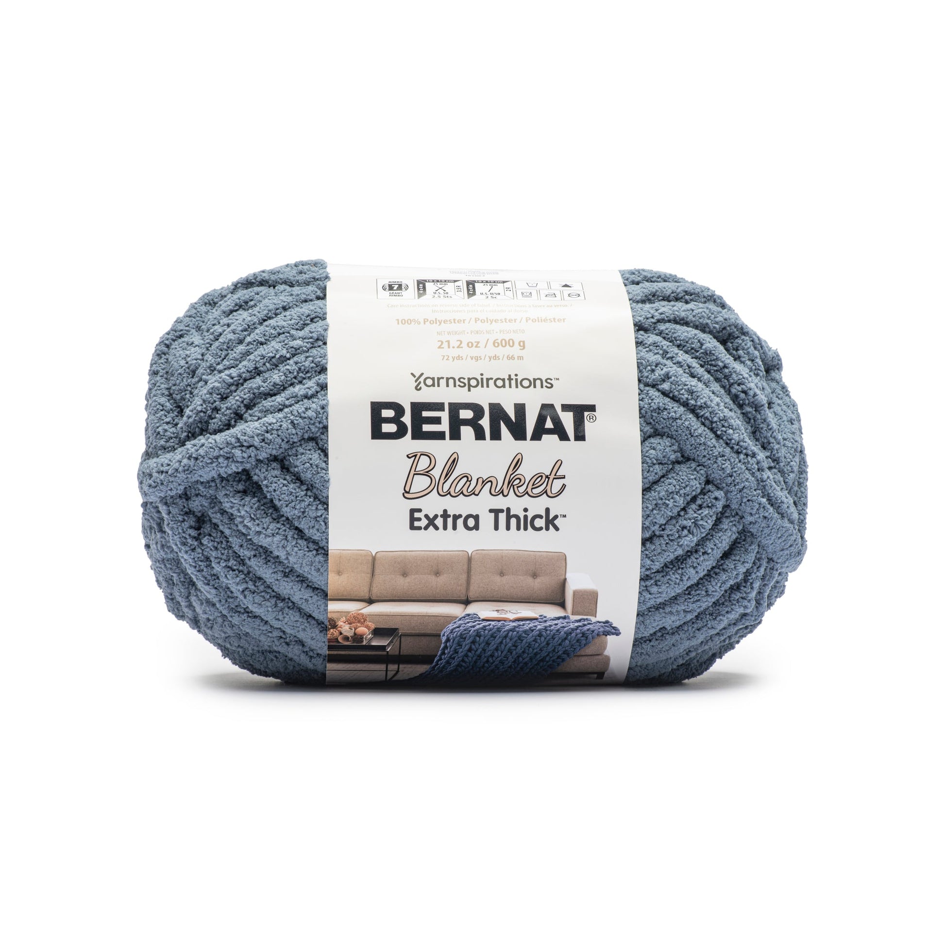 Bernat Blanket Extra Thick Yarn (600g/21.2oz) - Discontinued Shades Storm Blue
