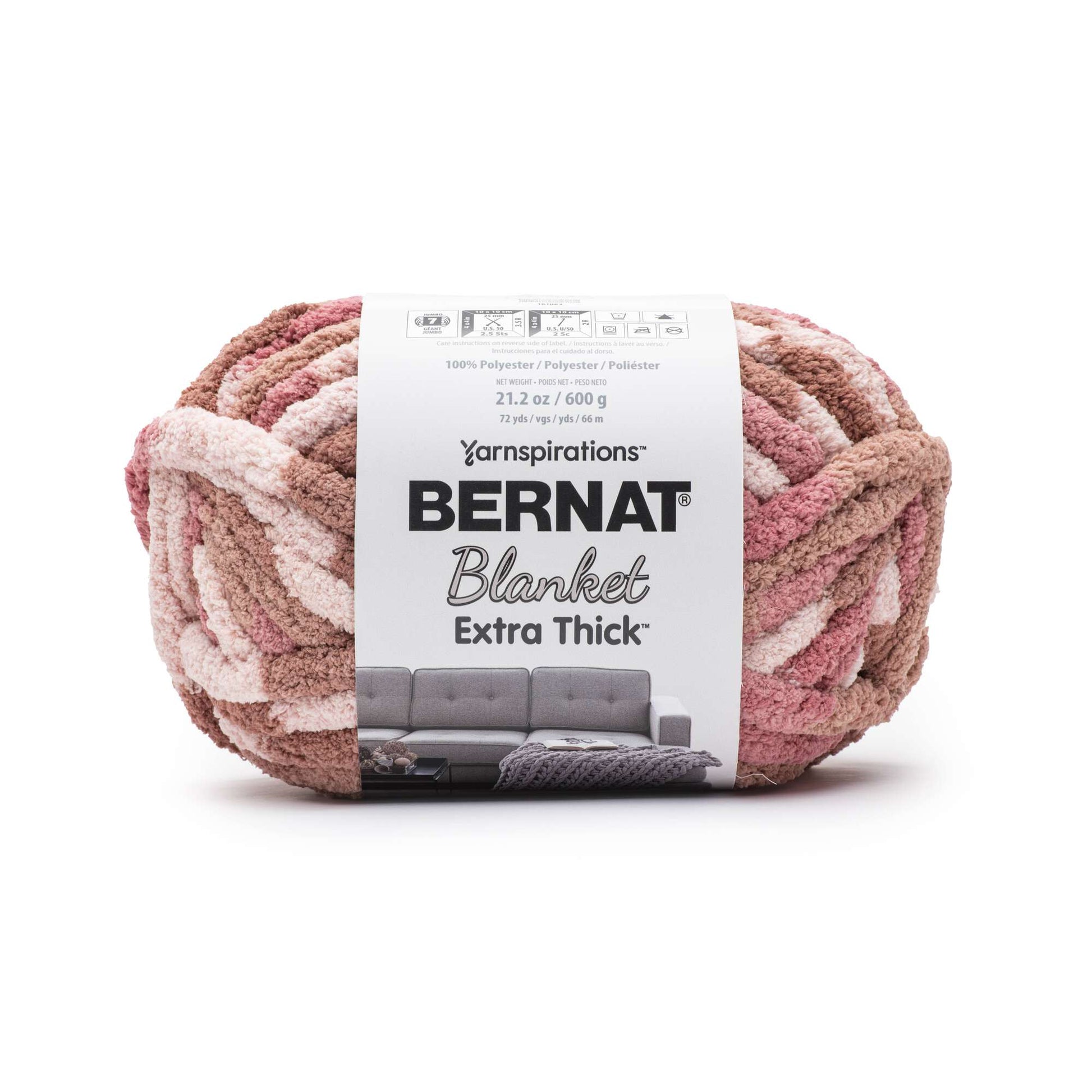 Bernat Blanket Extra Thick Yarn (600g/21.2oz) - Discontinued Shades Petal