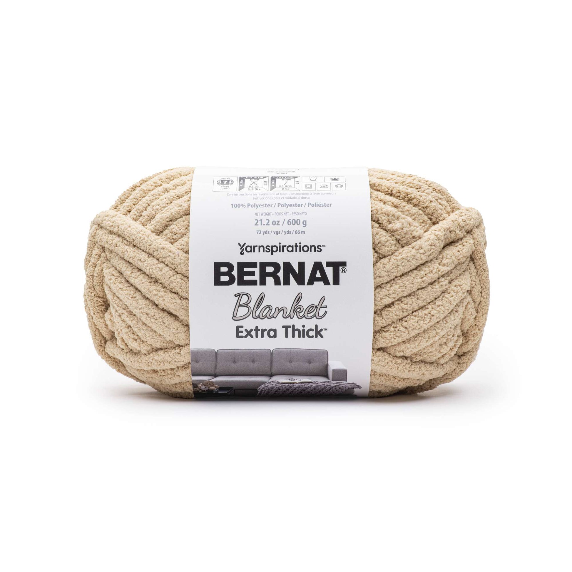 Bernat Blanket Extra Thick Yarn (600g/21.2oz) - Discontinued Shades Bone