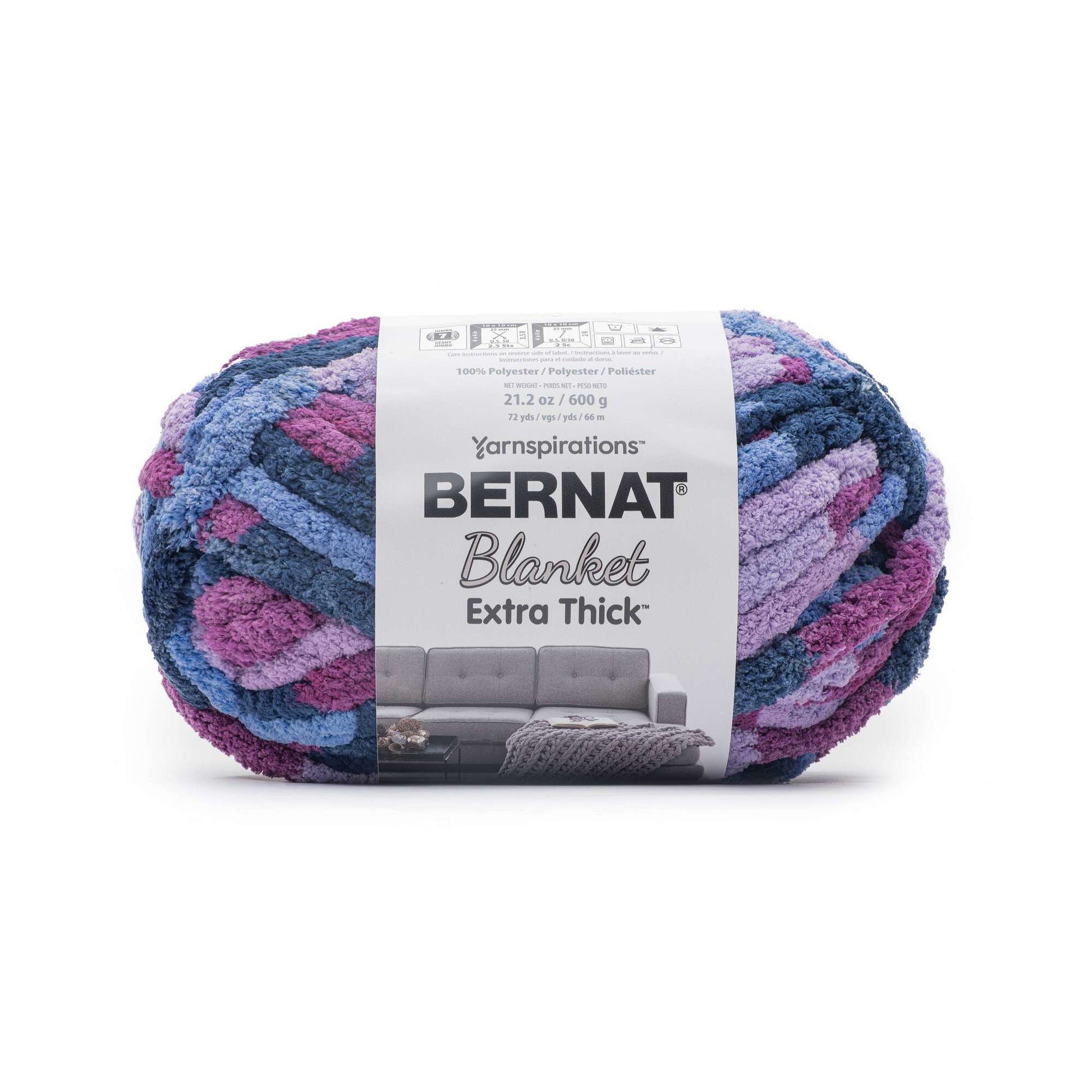 Bernat Blanket Extra Thick Yarn (600g/21.2oz) - Discontinued Shades Purple Rain