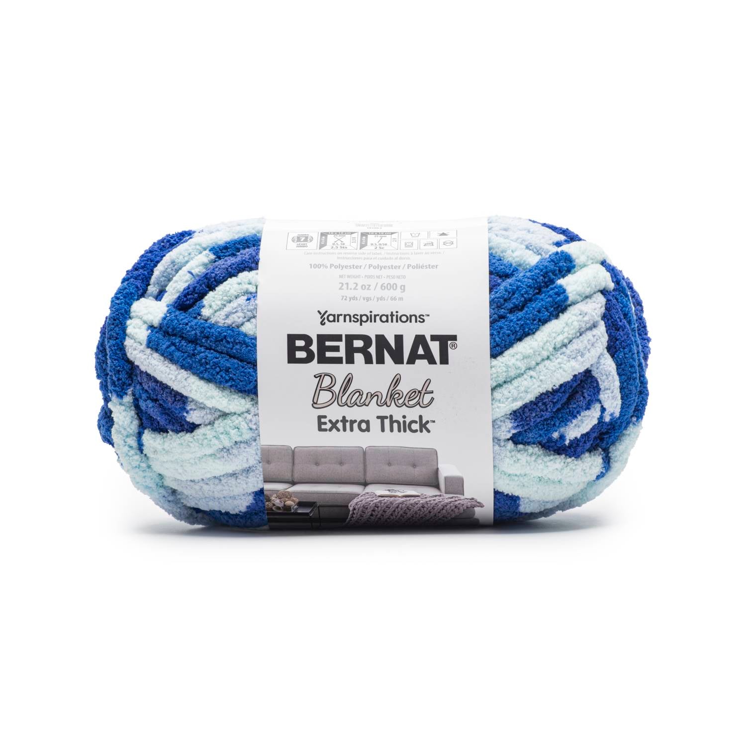 Bernat Blanket Extra Thick Yarn (600g/21.2oz) - Discontinued Shades Blue Mist